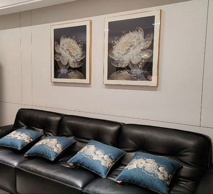 Elegant Hand-Engraved Copper Water Lily Art – Luxe Shadow & Light Decorative Wall Hanging for Living Room, Dining Room, Foyer, and Hallway