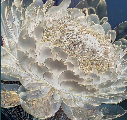 Elegant Hand-Engraved Copper Water Lily Art – Luxe Shadow & Light Decorative Wall Hanging for Living Room, Dining Room, Foyer, and Hallway