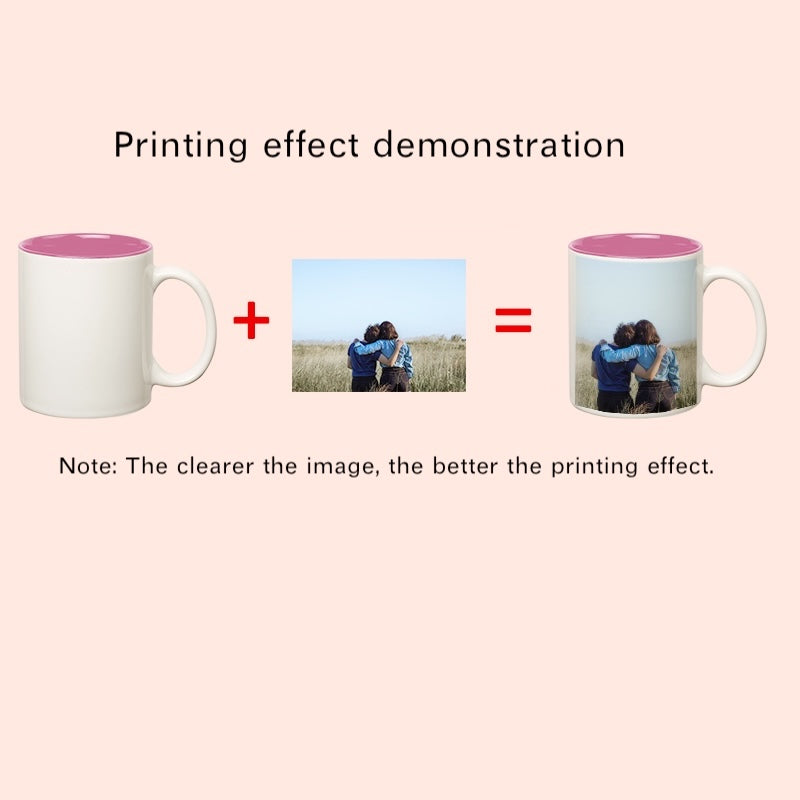 Custom Printed Dark Blue Interior Color Mug