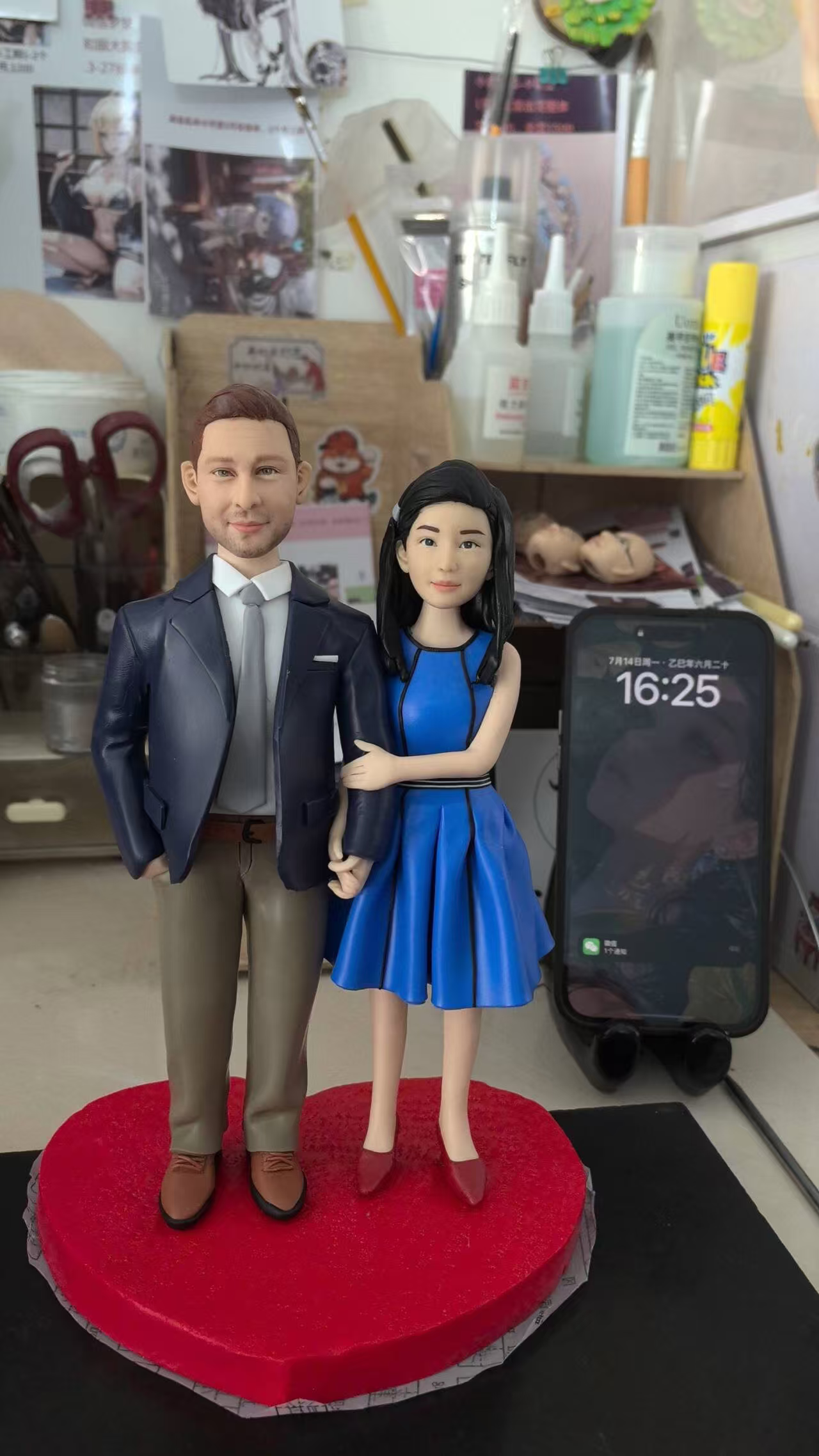 Custom Polymer Clay Figurine from Photo – Handmade Realistic Miniature Doll of You, Couple or Pet | Personalized Birthday, Wedding or Anniversary Gift