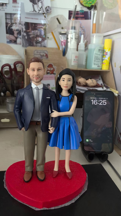 Custom Polymer Clay Figurine from Photo – Handmade Realistic Miniature Doll of You, Couple or Pet | Personalized Birthday, Wedding or Anniversary Gift