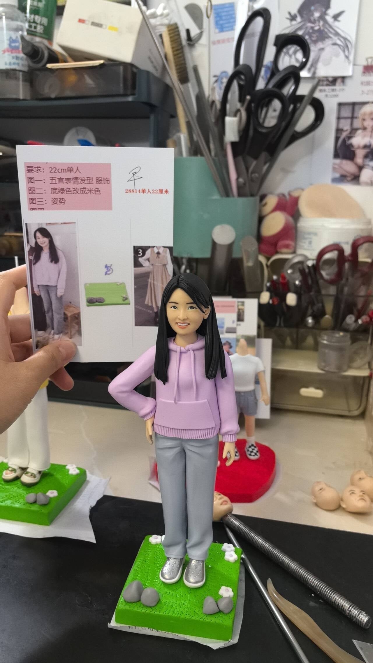 Custom Polymer Clay Figurine from Photo – Handmade Realistic Miniature Doll of You, Couple or Pet | Personalized Birthday, Wedding or Anniversary Gift