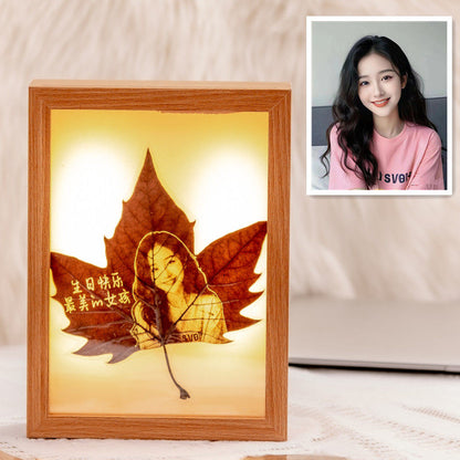 Custom Photo Engraved Sycamore Leaf Keepsake – Personalized Gift for Couples, Best Friends, Him or Her | Perfect for Birthday, Anniversary, Valentine's Day & Wedding
