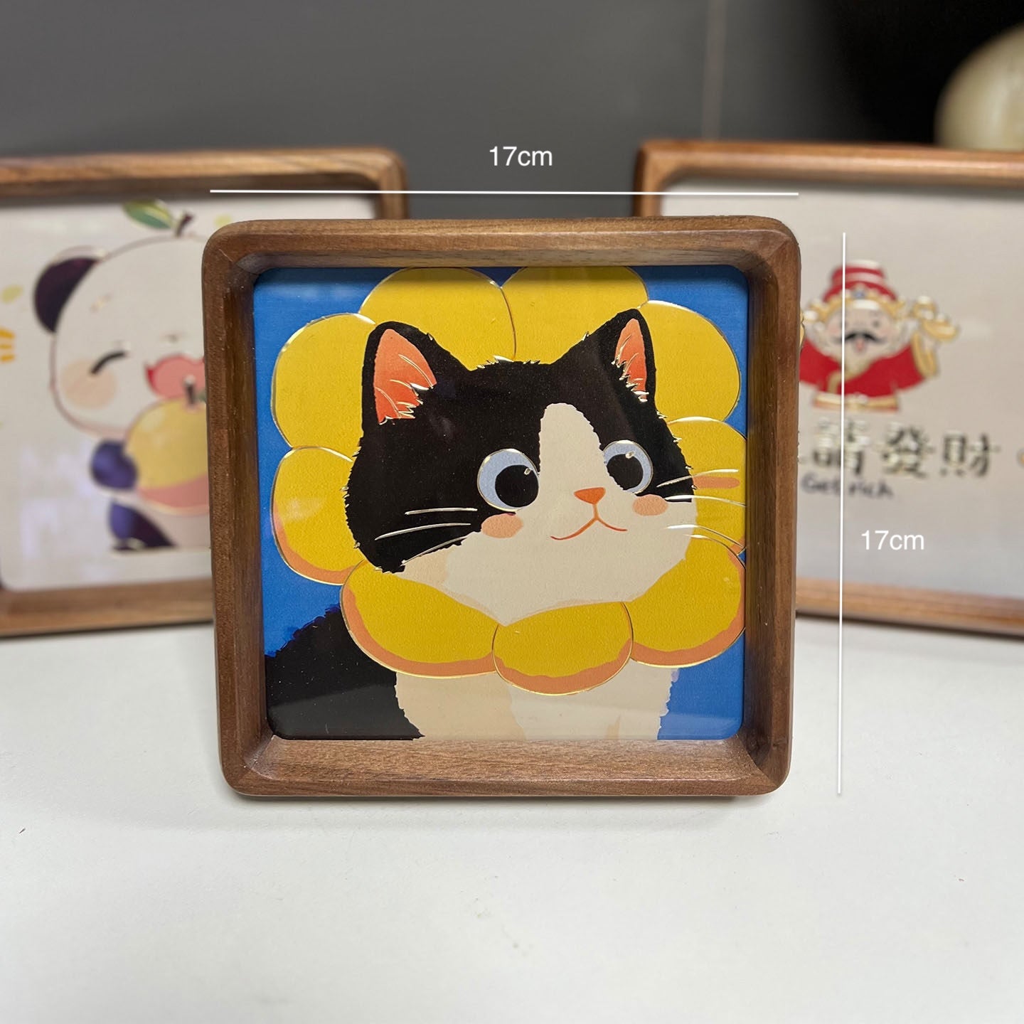 Adorable Kitten Copper Relief Sculpture – Exquisite Hand-Engraved Artisan Craft for Desk or Tabletop, Perfect Gift for Housewarming or Birthdays