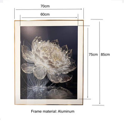 Elegant Hand-Engraved Copper Water Lily Art – Luxe Shadow & Light Decorative Wall Hanging for Living Room, Dining Room, Foyer, and Hallway